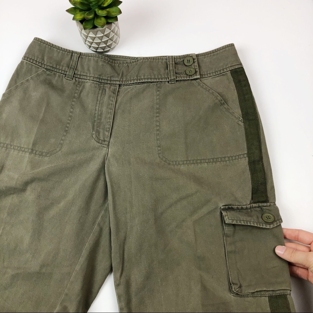 New York & Company Green Cargo Pants Size 10 - Picture 3 of 5